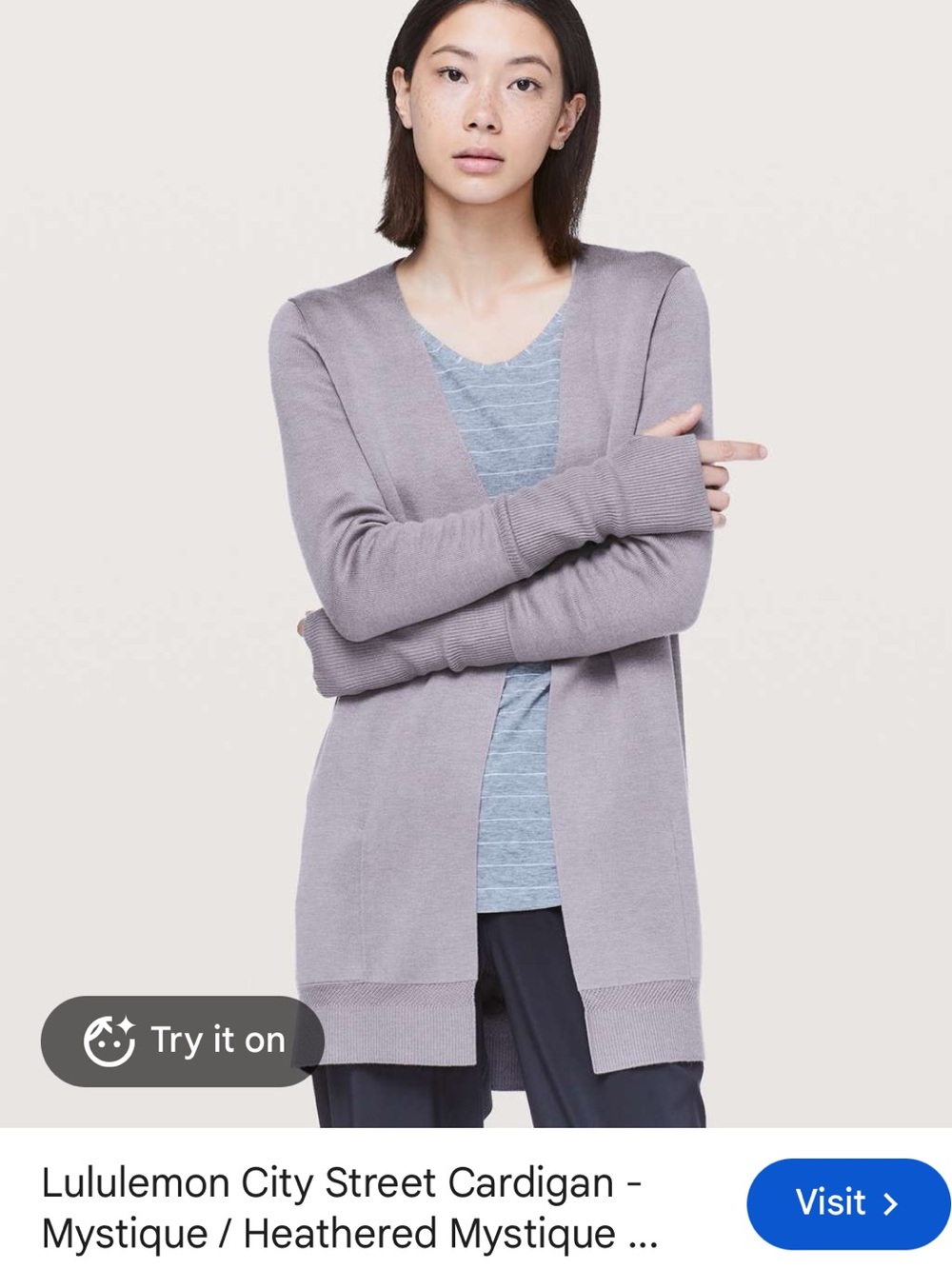 lululemon athletica Open-Front Cardigan — Mystique